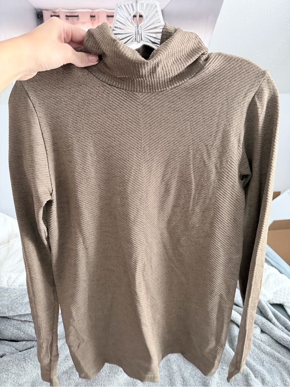 Athleta women’s Taupe Turtleneck Sweater